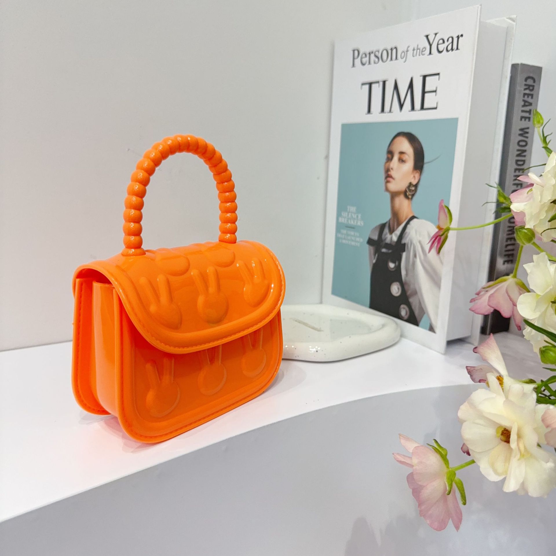 210g Weight Magnetic Buckle Closure Type Top Handle, Chain Strap Type Jelly Bag Bags Type Street, Shopping Occasion PVC Material Solid Color Pattern All Seasons Season Women's Gender Cute Style Square Shape Women's PVC Solid Color Cute Square Magnetic Buckle Jelly Bag 10