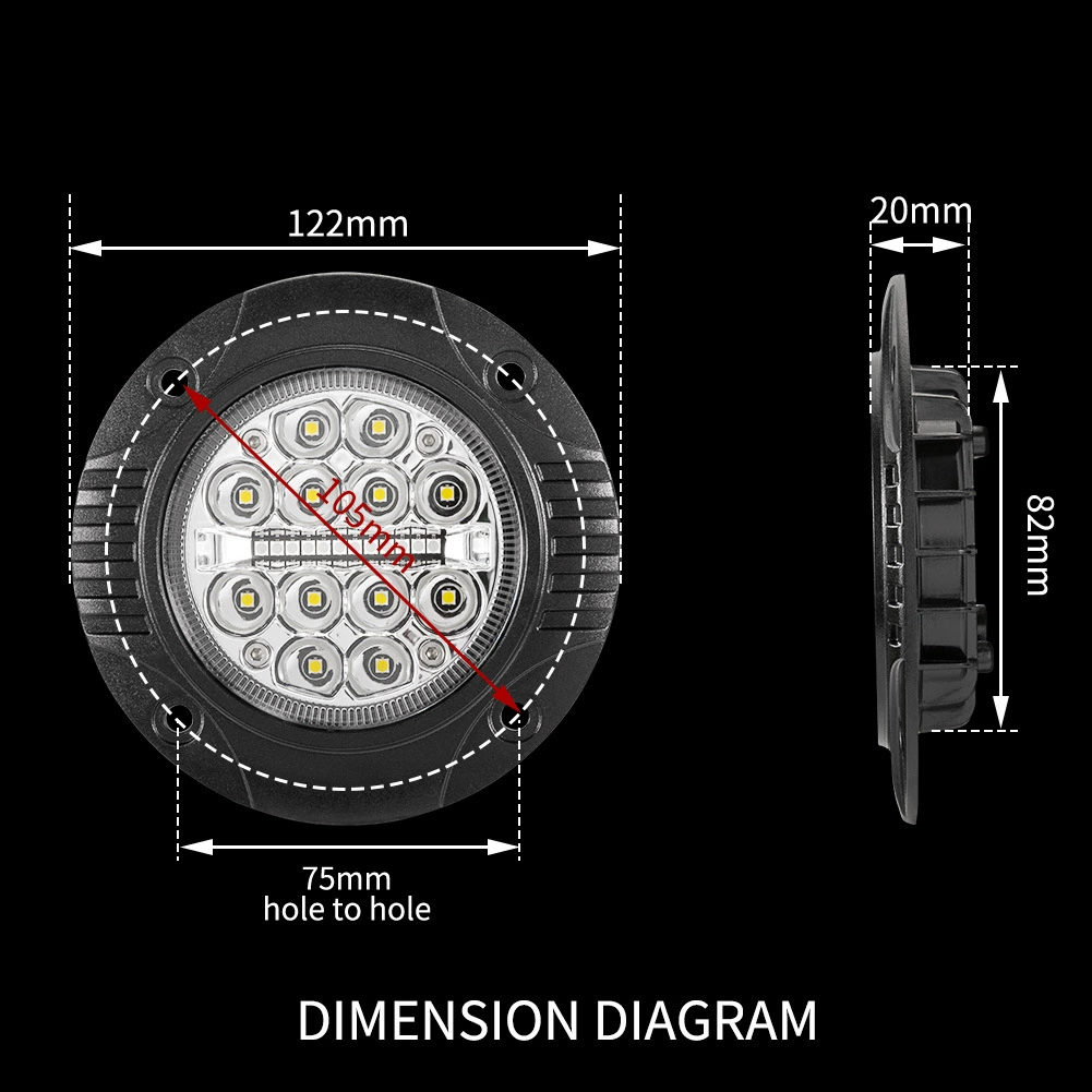 Производители SOURCE поставляют 5-дюймовые круглые тонкие рабочие лампы 3 поколения V1 2,5 из пластика (да