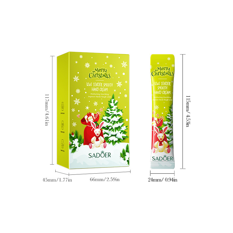 Inglés completo Sadoer Navidad Kiwi suave crema de manos hidratante anti-agrietamiento crema de manos comercio exterior transfronterizo image 5
