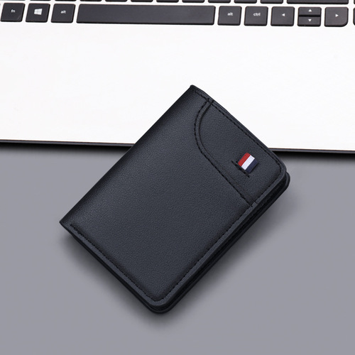 Vertical men's wallet cross-border card holder wholesale ultra-thin men's wallet anti-degaussing simple men's wallet