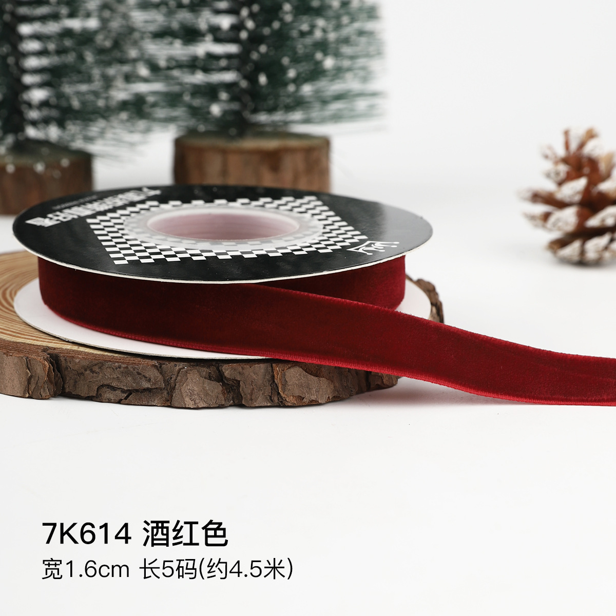 Año Nuevo vino al por mayor transfronterizo cinta de terciopelo cinta de regalo de Navidad arco DIY hecho a mano