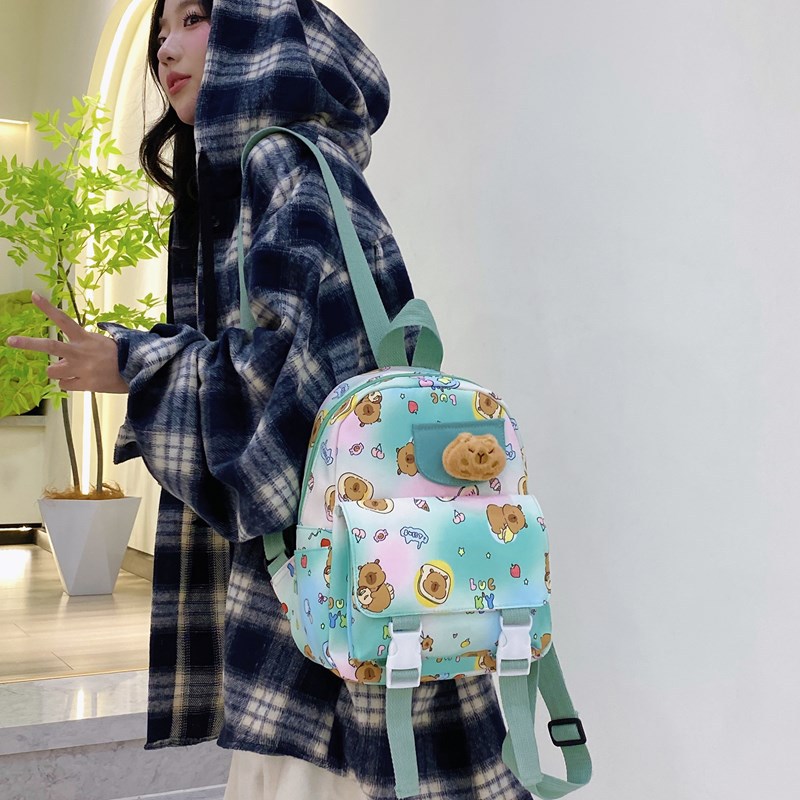 Capibala lindas mochilas para niños y niñas mochilas para estudiantes de jardín de infantes 2025 nueva impresión mochila infantil