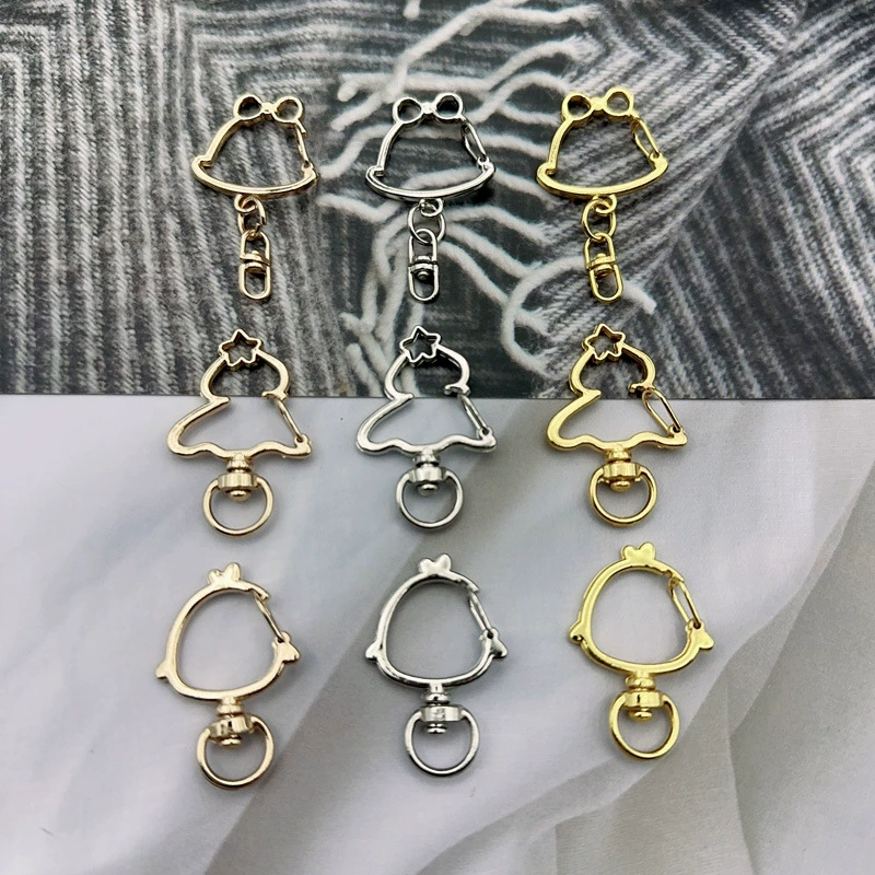 Small bell, rotating keychain, metal accessory with accessories handmade