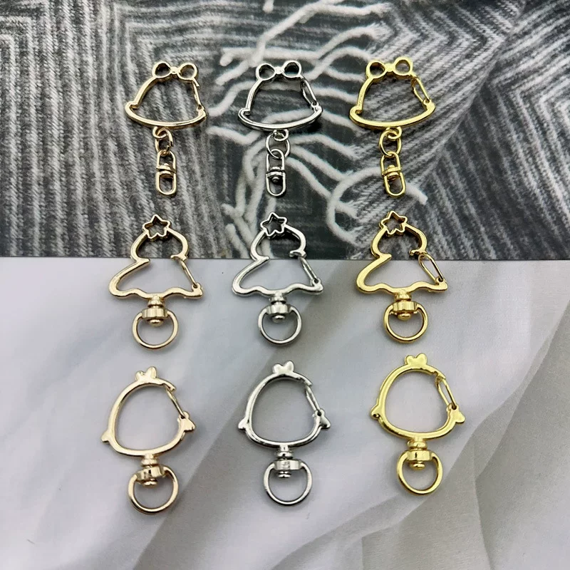 Small bell, rotating keychain, metal accessory with accessories handmade