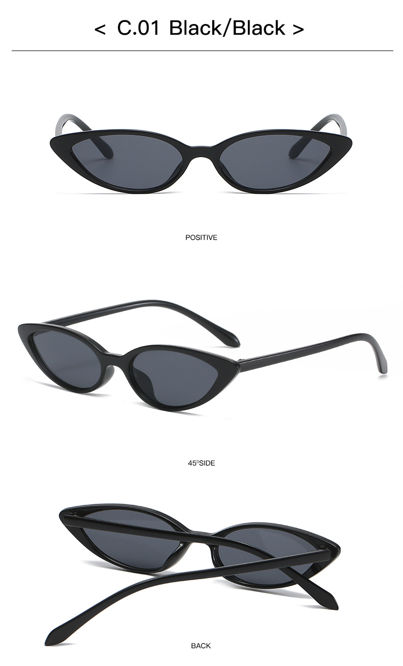 25g Weight Full Frame Glasses Structure Sunglasses Classification Ac, UV400 Protection Lens Material Cat Eye Glasses Style Outdoor, Daily Occasion Solid Color Pattern All Seasons Season Unisex Gender Retro, Simple Style Style Retro Simple Style Solid Color Ac UV400 Protection Cat Eye Full Frame Women's Sunglasses 9