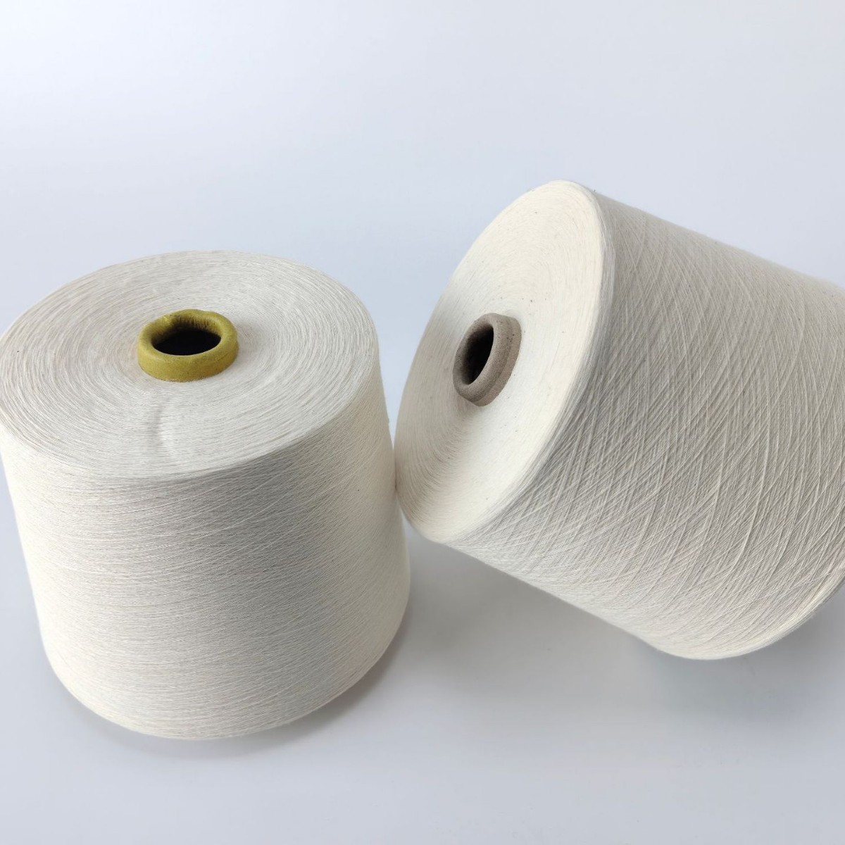 16支有机棉普梳纱线OCS纯棉环锭纺有机棉带证书现货GOTS环保认证