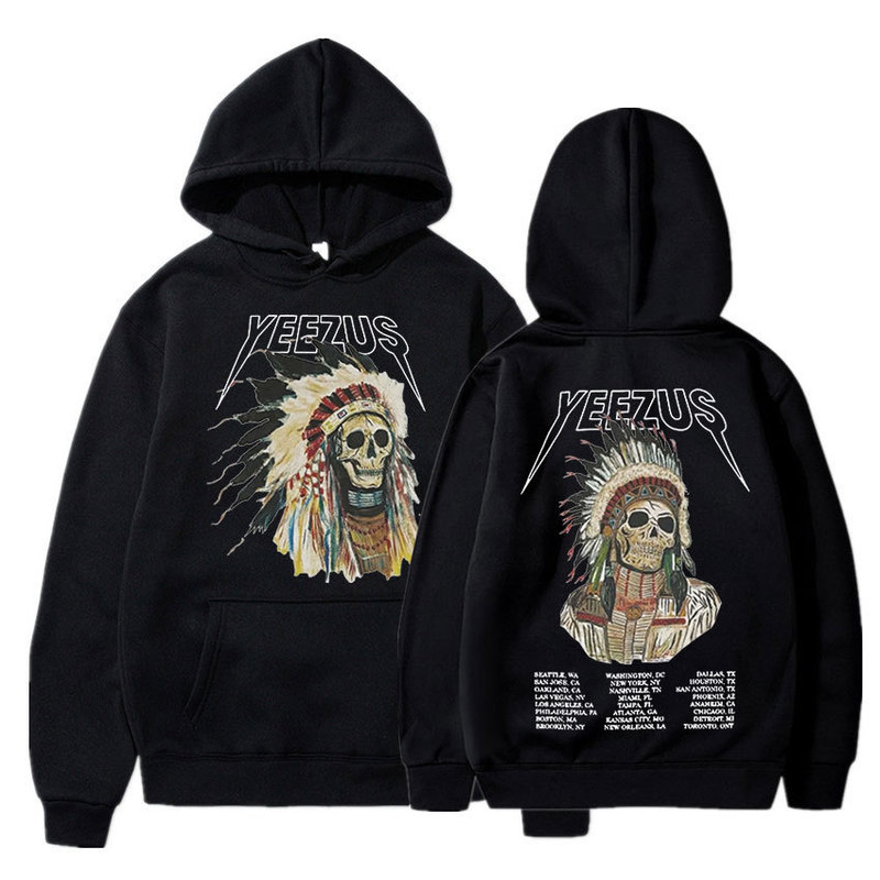 Kanye West Yeezus God Wants You Double Sided Hoodie Men Hip