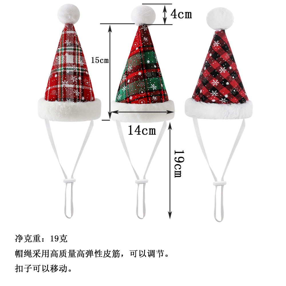 Los fabricantes venden nuevos sombreros de Navidad transfronterizos para mascotas, sombreros de copo de nieve para perros, sombreros de Navidad, suministros para mascotas