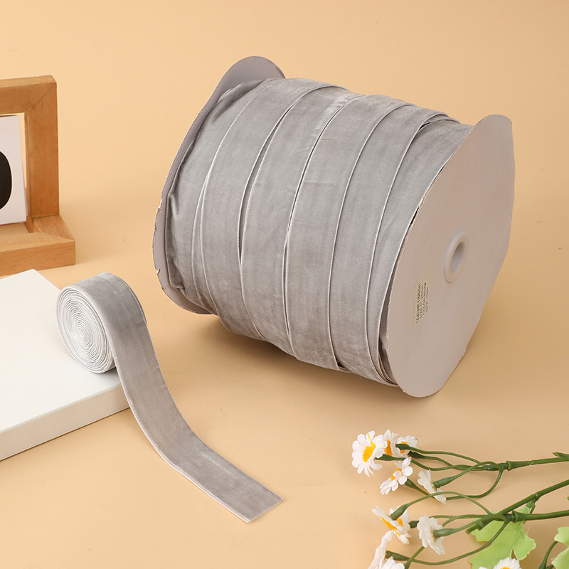 Cinta de terciopelo de 2,5 cm de ancho, cinta de gamuza, zapatos, sombreros, lazo, accesorios de ropa, accesorios de bricolaje, cinta de lana