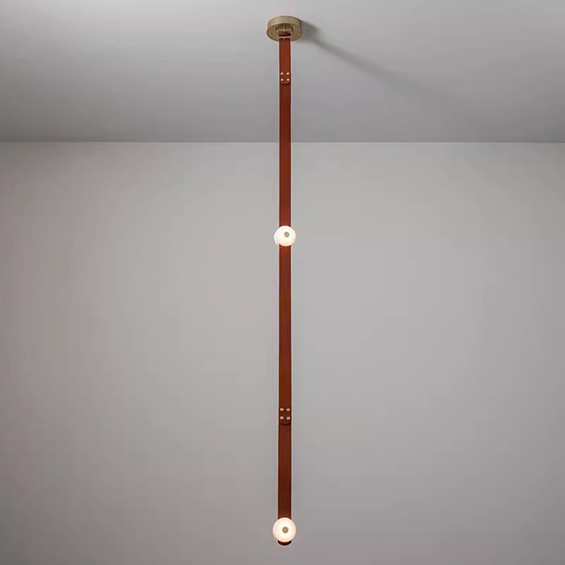Sensación de alto nivel de cinturón minimalista sala de modelo elegir lámpara candelabro hueco diseñador italiano loft edificio dúplex sala de estar comedor luz