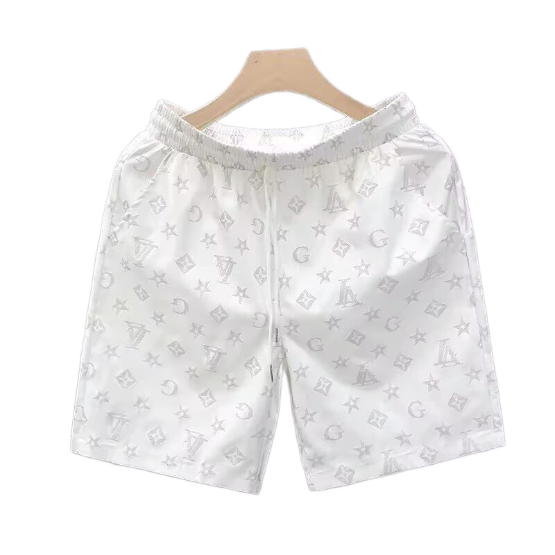Summer New Men's Ice Silk Quick Drying Casual Sports Shorts Loose Breathable Five Point Pants With Letter Print_voghion.com