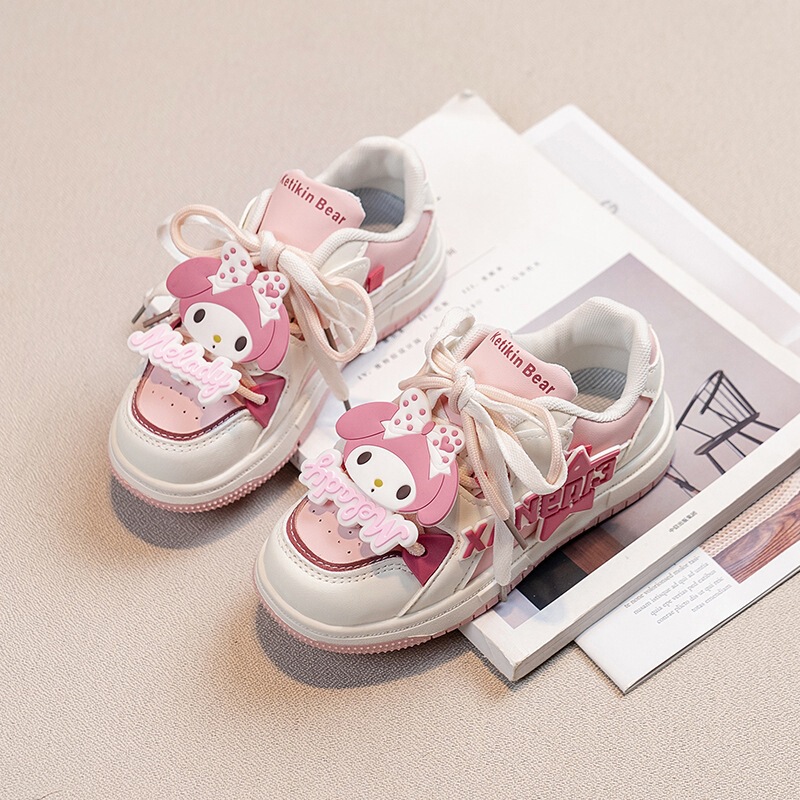 [in Stock] Girls' My Melody Sneakers 2024 Autumn New Kt Cat Casual Shoes Non-Slip Cute Fashion Flats