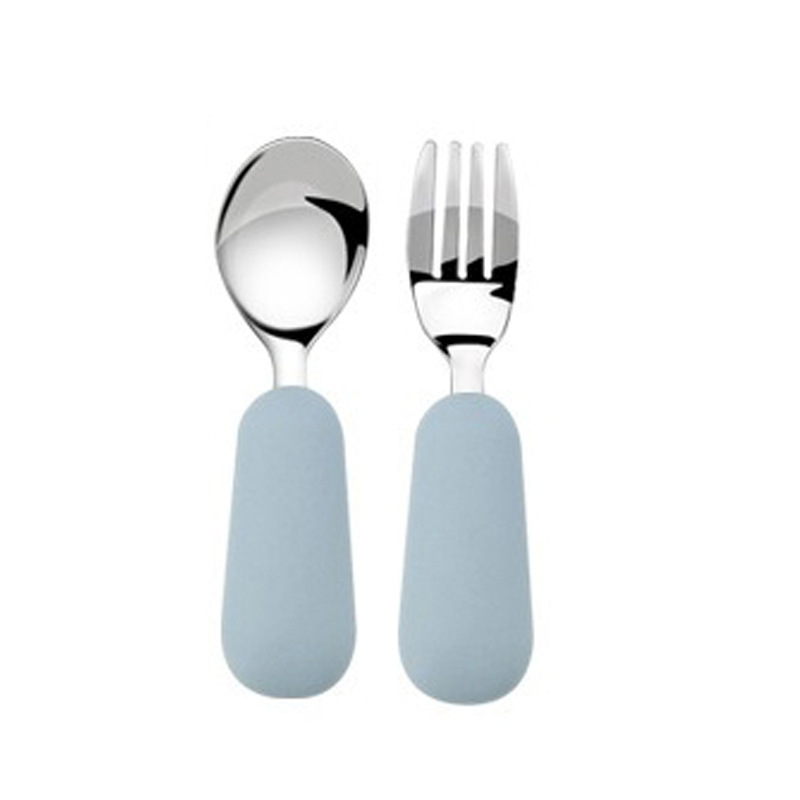블루(스테인리스 실리콘 스푼과 포크