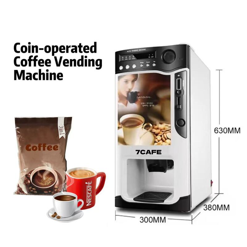 Fully Automatic Coffee Machine 8703 Coin-Operated Commercial Vending Machine Coin Coffee Vendo Machine