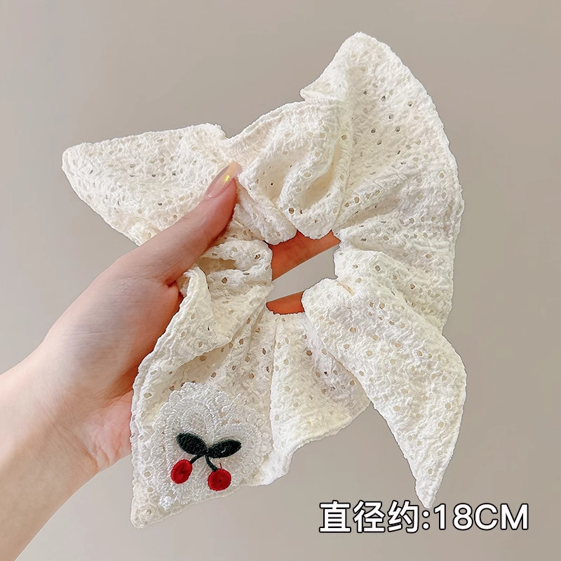 Temperamento bufanda cuadrada intestino lazo para el cabello femenino 2025 nuevo estilo súper grande cola de caballo cabeza cuerda viento perezoso banda de goma cuerda para el cabello tocado