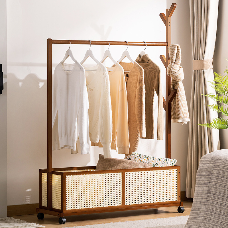 Coat Rack Floor-Standing Clothes Rack Household Clothes Rack Floor-Standing Rack Bedroom Vertical Simple Rack Clothes Rack
