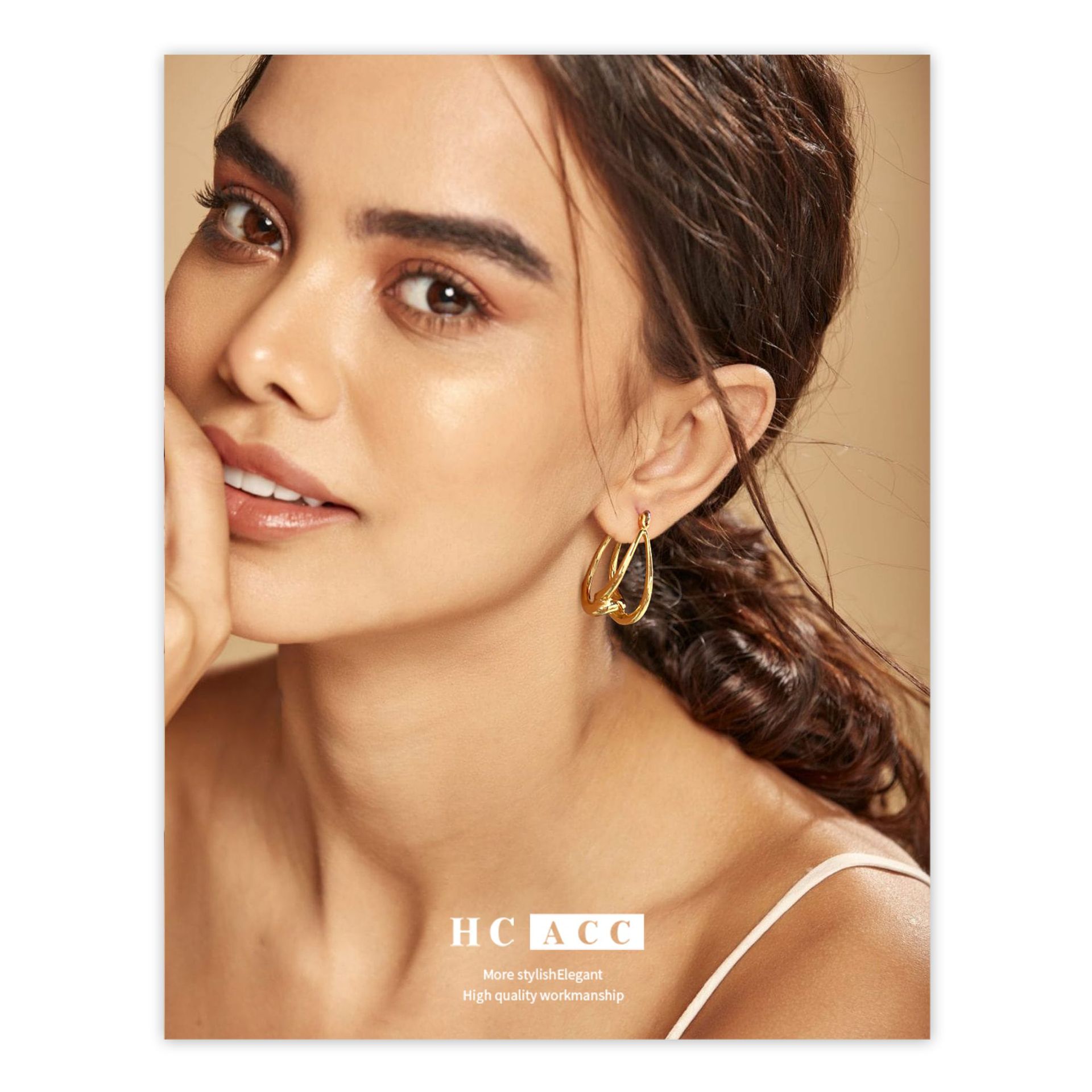 european-and-american-style-simple-plain-gold-series-earrings-french-elegant-elegant-c-ring-earrings-copper-plated-18k-gold-high-color-retaining-earrings