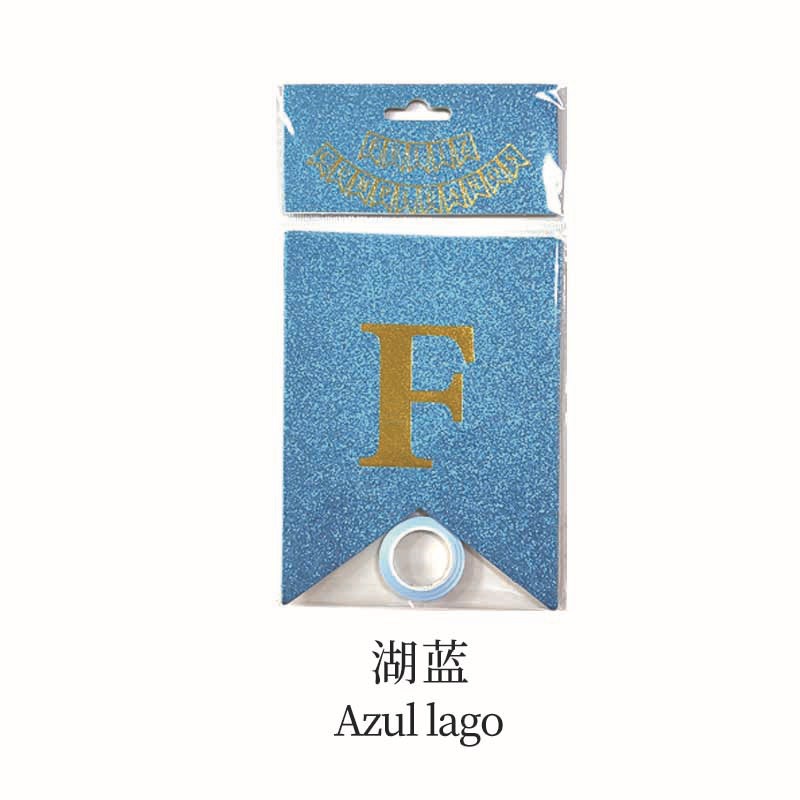 Bandereta de oro azul claro