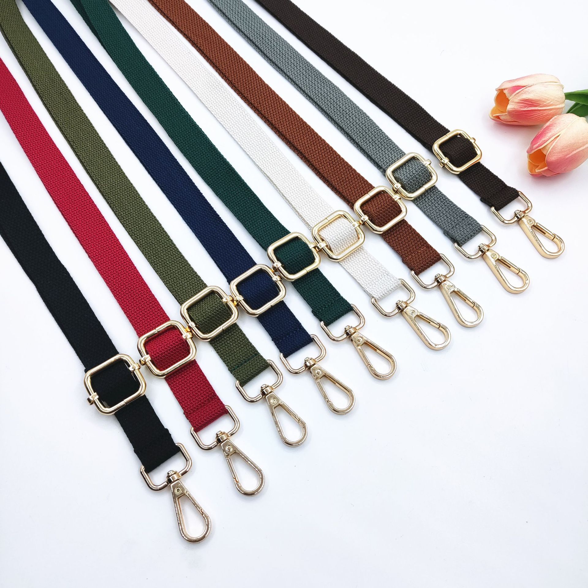 1 Pieza Poliéster Algodón Color Sólido Correa De La Bolsa display picture 1