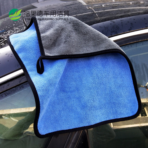 Car wash towel Thickened absorbent double-sided coral velvet car towel Microfiber car cleaning and beauty rag