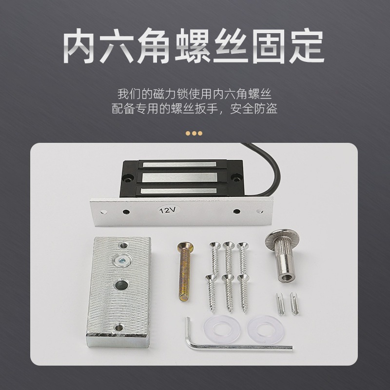 280kg cerradura magnética de una sola puerta 60kg cerradura de cámara secreta 180kg cerradura de succión electromagnética 350kg cerradura de control de acceso 500kg cerradura de control eléctrico