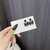 Silver needle, metal universal cute earrings with bow, silver 925 sample