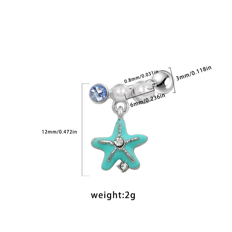 5g Weight Titanium Steel Ear Needle Material Cartilage earrings Classification 1 Piece Quantity Party, Street Occasion Titanium Steel Material Star, Heart Shape, Bow Knot Pattern All Seasons Season Unisex Gender Plating Design Hip-Hop, Streetwear Style 1 Piece Hip-Hop Streetwear Star Heart Shape Bow Knot Plating Titanium Steel Cartilage Earrings 19