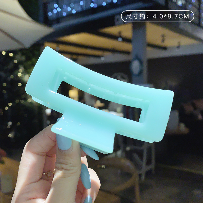 Accesorios para el cabello de pinza de tiburón de acrílico grande de Corea, clip de agarre para el cabello de disco simple, tocado de horquilla de cabeza femenina al por mayor