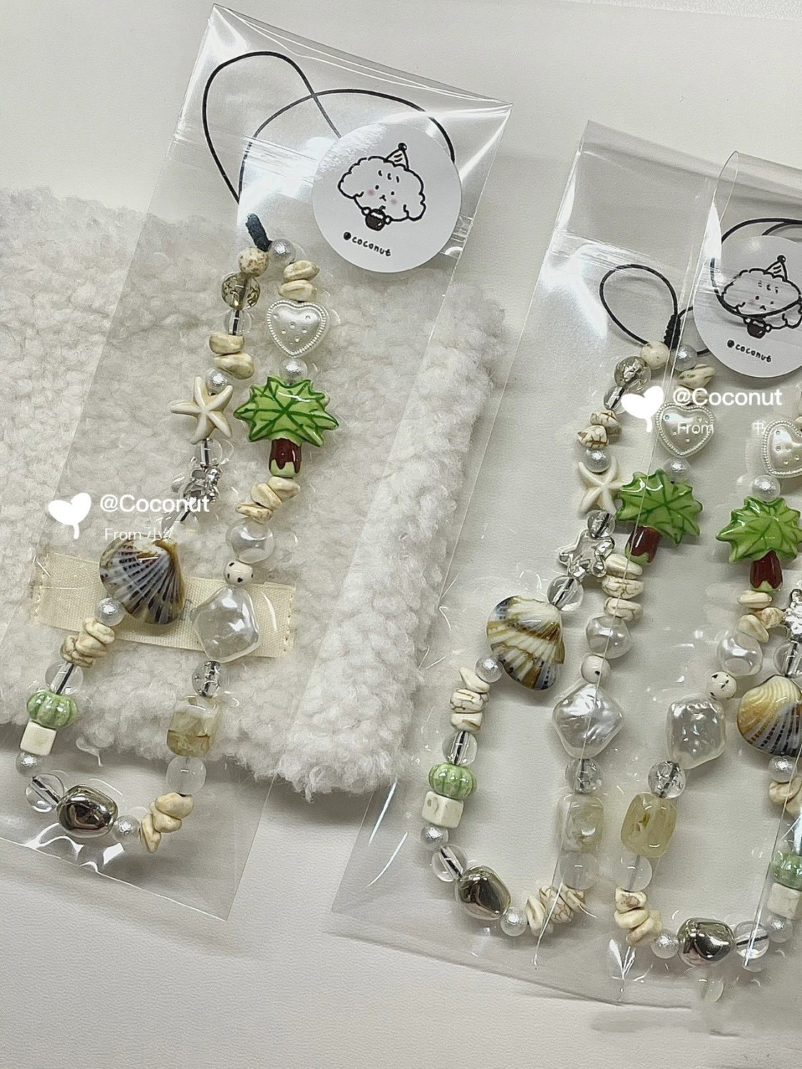 1 Piece Quantity Marine Style Starfish Shell Nylon Resin Mobile Phone Chain