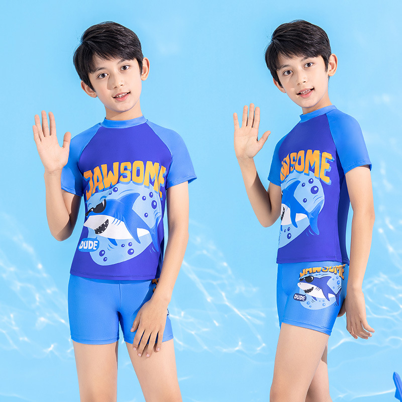 Traje de baño para niños 2023 nuevos niños intermedios Corea del Sur lindos niños de dibujos animados divididos traje de baño de secado rápido