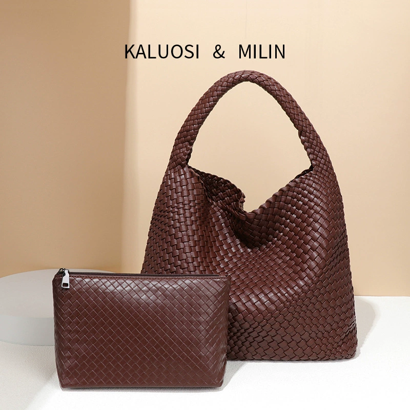 Большая вместительная сумка для внешней торговли, новинка 2025 года, плетёная вручную женская сумка-корзина для овощей, повседневная универсальная сумка через плечо