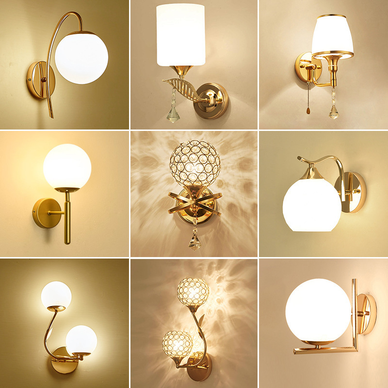 New Style Bedside Wall Lamp, Simple and Modern, Led Bedroom and Living Room Background Light, 2026 Cross-Border Exclusive Wall Lamp Wholesale