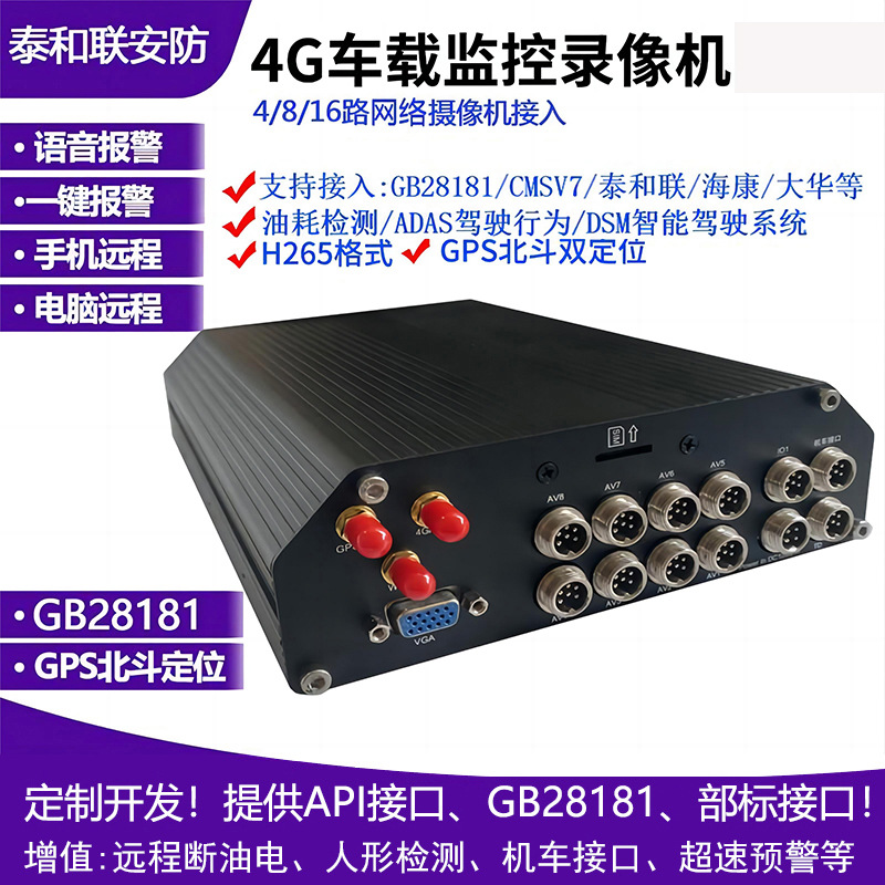 海康5G车载硬盘录像机 4/8路NVR监控主机 EHOME/ISUP/GB28181协议