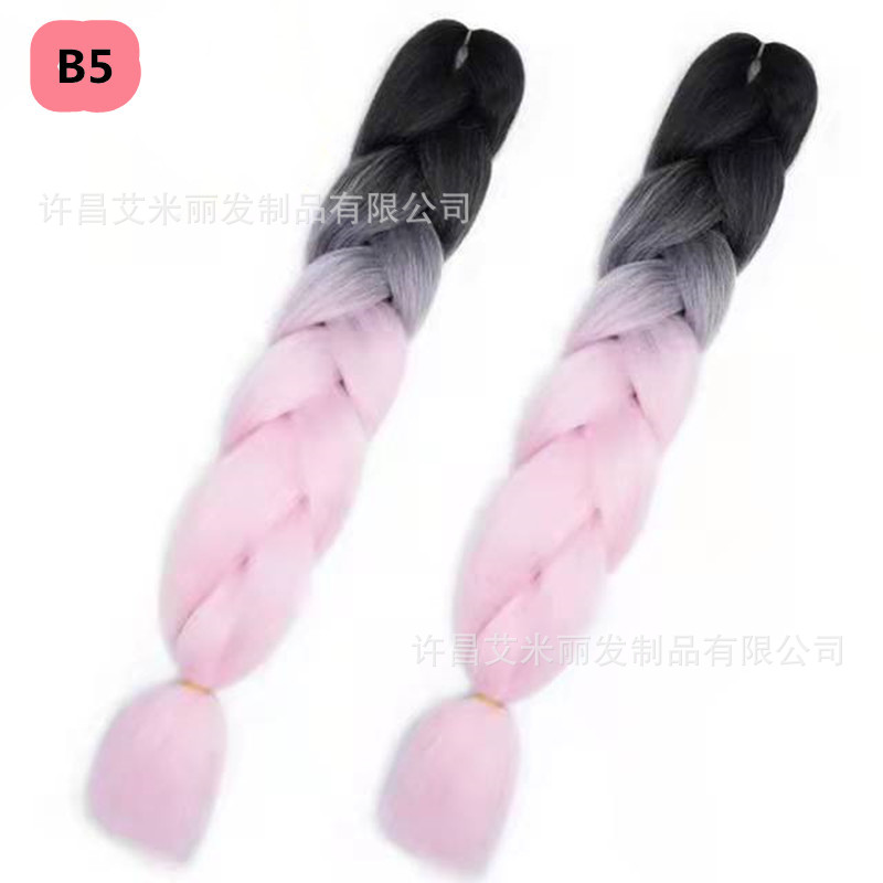 Trenzas africanas con cabello rosa渐 – materiales de alta temperatura, estilo boxeador