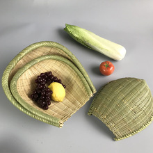 竹编制品 厨房洗菜沥水篮 精编筲箕竹篮收纳馒头筐摘菜篮开口簸箕