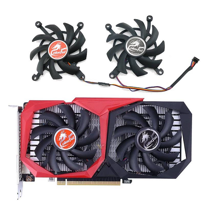 Подходит для яркого GTX1660 Tomahawk 1650S RTX2060s Graphite Fans A+B статическая