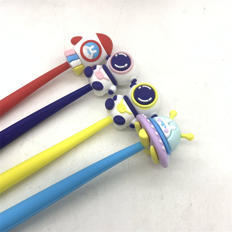 Tema del espacio pluma de gel lindo astronauta columpio pluma cohete nave espacial pluma de agua niño regalo