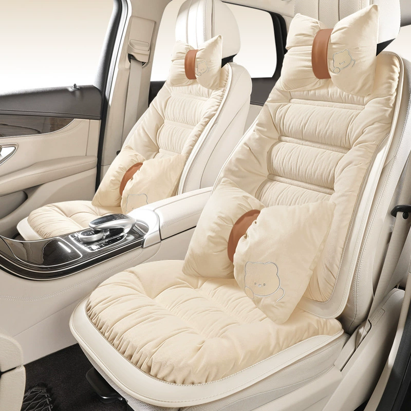 Автомобильная подушка зимняя короткая плюшевая плюшевая теплая подушка сиденья автомобиля высокого уровня автомобильная отделка автомобильные принадлежности