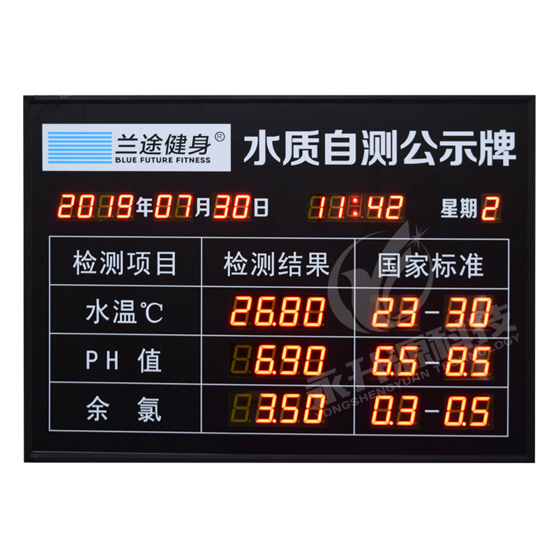 Ӿ�ع�ˮ�ʼ�⹫ʾ����Ӿ��ˮ���Լ칫ʾ��LED��ʾ����������