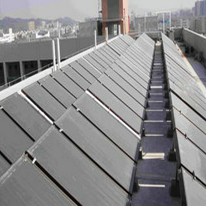 批发商用平板太阳能集热板铜铝复合集热器黑膜材质钢化玻璃防护