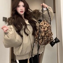 2025年冬季反季清仓羽绒棉服减龄洋气保暖大毛领连帽棉服外套女