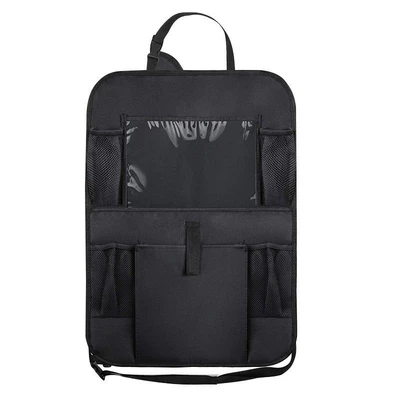 Car seat portable storage bag chair back storage bag storage bag iPad hanging bag rear seat Oxford cloth anti-kick in stock (Car storage bag/box) - flat-big-bag-product-a