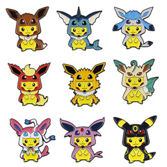 小精靈進化態胸針徽章服裝背包飾品配飾別針跨境外貿熱銷合金胸章