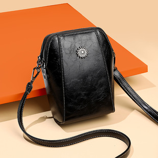 2024 New Trendy Soft Leather Mobile Phone Bag for Women, Mini Summer Cross-Body Bag, Fashionable, High-End and Versatile Mobile Phone