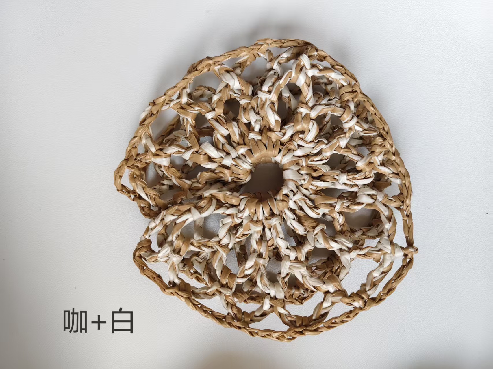 Handwoven Raffia Tie Hollow Design High-end Niche Versatile Scrunchie Crochet Hair Accessory_voghion.com