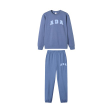 欧美跨境亚马逊独立站ins圆领卫衣运动服休闲男女同款两件套情侣