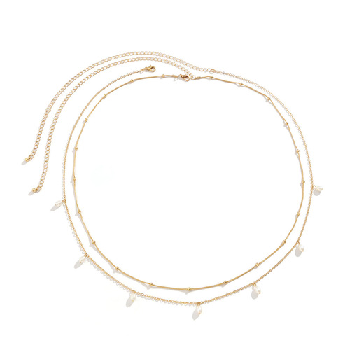 European and American fashion multi-layer body chain summer punk minimalism sequins sexy waist chain hip-hop body chain