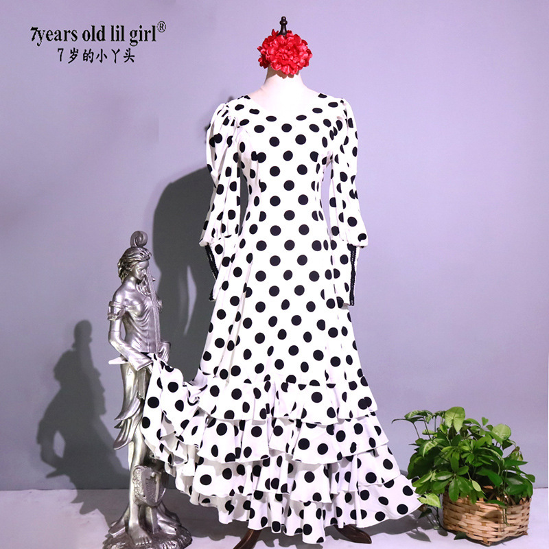 Original Brand Flamenco Flamenco Spanish Dance Dress Dress Practice Dress Multi-Layer Dance Dress GG18