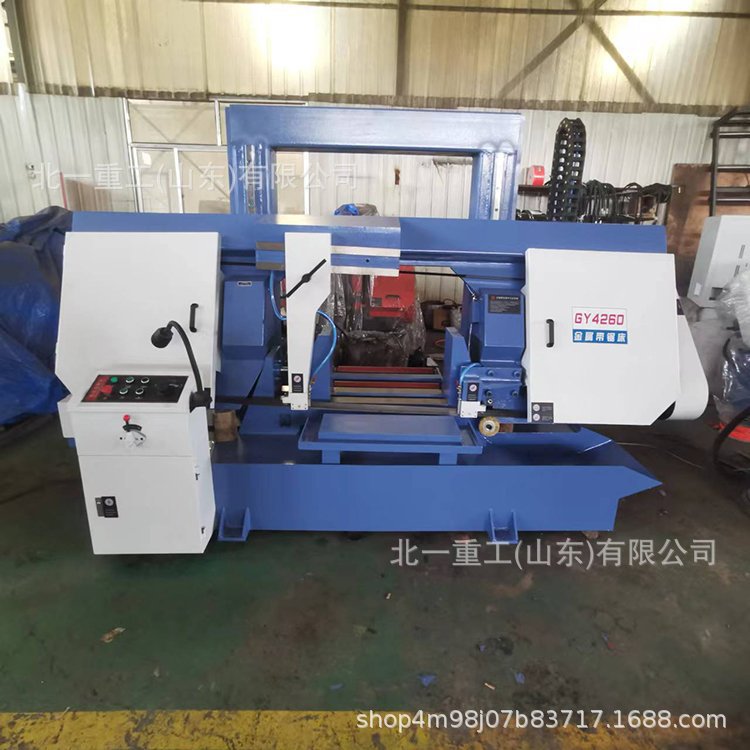 GY4240卧式金属带锯床 液压加紧 双立柱结构 稳定 液压自动送料