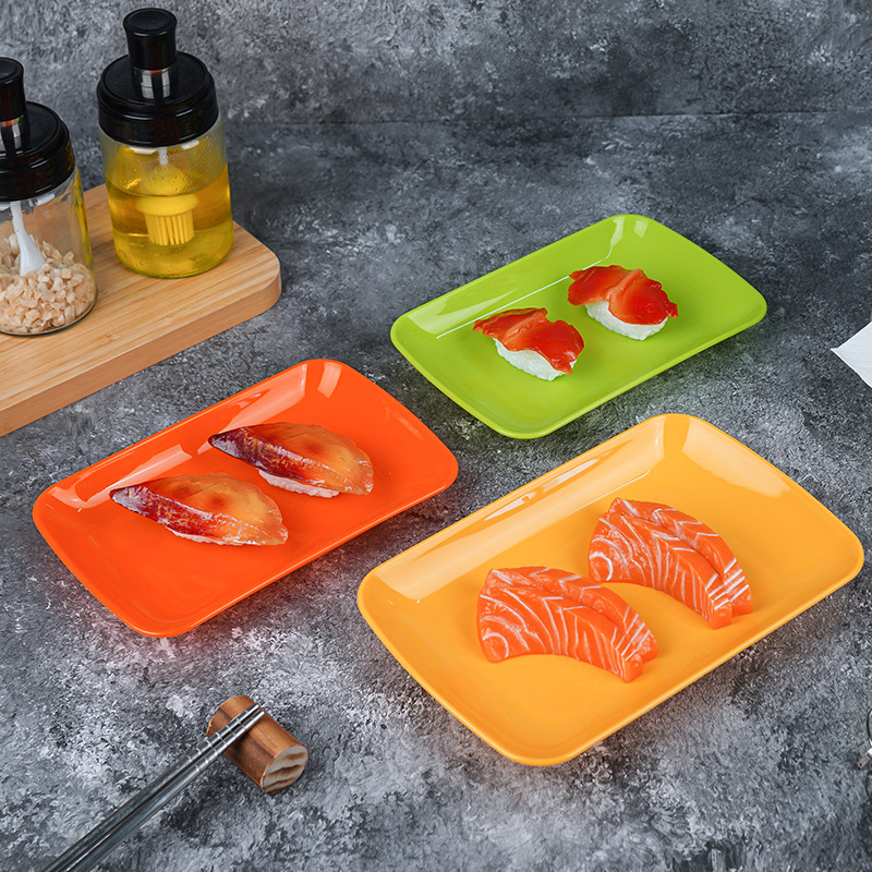 Plato especial para plato de salchicha de porcelana, plato de bocadillos rectangular, plato de parrilla, platos de platos, platos comerciales al por mayor